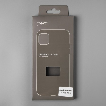 Pero cover for Apple iPhone 15 Pro Max, silicone, transparent, reinforced-3