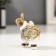 Polystone souvenir "White elephant with a blade of Arab carpet" 6.5x5.7x2.8 cm