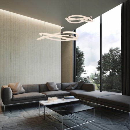Suspended chandelier Mantra line, Led, 4500lm, 3000k, 500 mm, chromium color-4