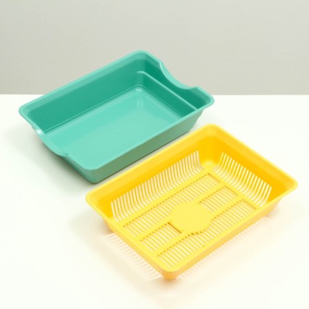 Deep toilet with a mesh of 36 x 25 x 9 cm, yellow/bright green-5