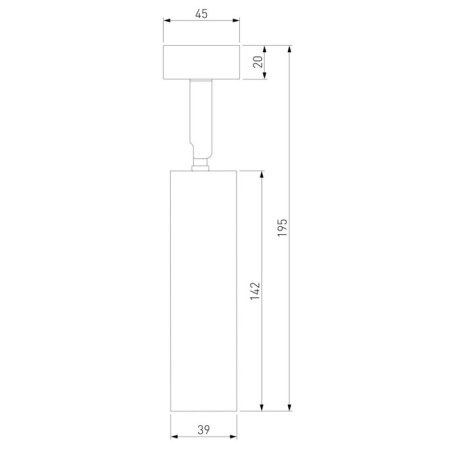 Lamp ceiling accent Elektrostandard, Diffe LED 8 W, 39x39x197 mm, IP20, Black Color-2