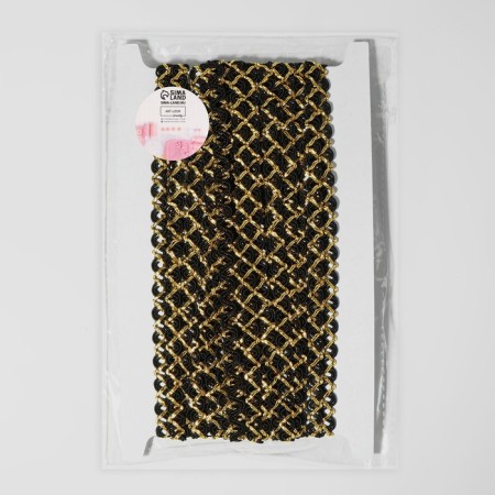 Decorative braid, 10 mm, 10 ± 1 m, black/gold color-2