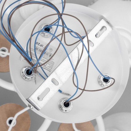 Gabriel chandelier 5x60W E27 white 46x46x28cm-8