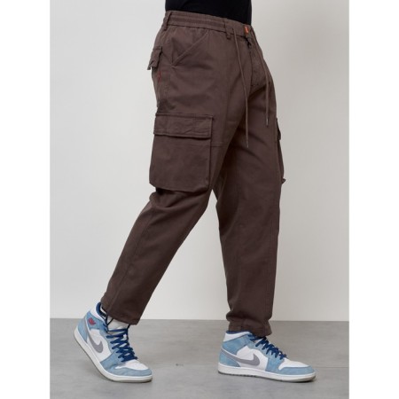 Cargo jeans men, size 44-46, brown color-2