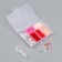 Beads in the box "Red" thread 0.8 mm 5 m 12x8.4x2.2 cm