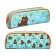 Penal is soft, 1 department, 80 x 210 x 40 mm, voluminous, Hatber, "Really cool capibar" Green NPK_65230