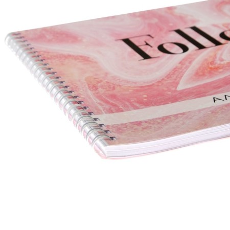 Album for drawing A4, 48 sheets on the crest "pink marble", covering a coat -coated cardboard, block 100 g/m²-2
