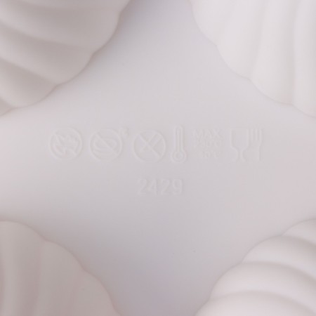Form for mousse desserts and baking konfinetta "dome", silicone, 30 × 17.5 × 4 cm, 6 cells (d = 7.5 cm), white color-5