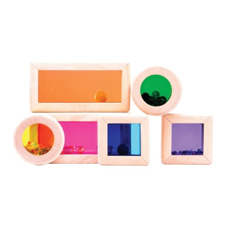 Wooden toy "Rainbow blocks", with a sound effect, in a container-5