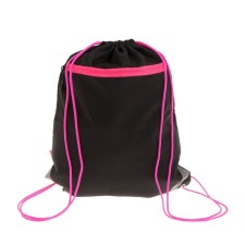 A bag for shoes with a pocket of 500 x 410 mm, Erich Krause, density 300D, a reflective strip, ventilated, Black & Pink