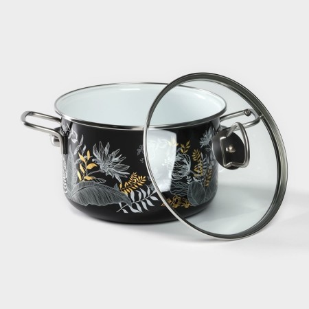 Magia pan, 4l, glass cover, induction, black-1