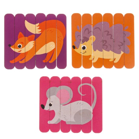 Puzzle. Collect 6 pictures "Forest", bilateral sticks-5
