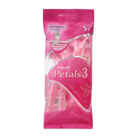 Disposable razors with three blades laser Petals 3, 5 pcs