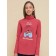 Jumper for girls, height 134 cm, red color