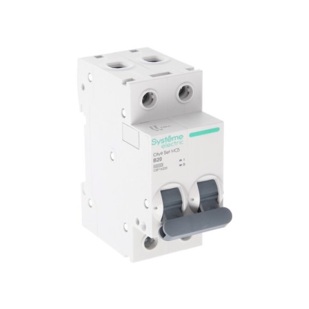 The circuit breaker SE CITY9 SET, B, 20 A, 2P, 4.5 KA, 230 V
