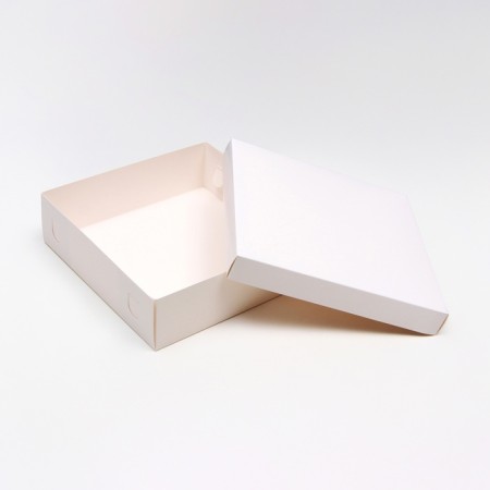 The box is folding, the lid is, white, 23 x 23 x 6.5 cm-2