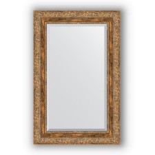 Mirror with fatset in the baguette frame - Antique bronze vignette 85 mm, 55 x 85 cm, evoForm