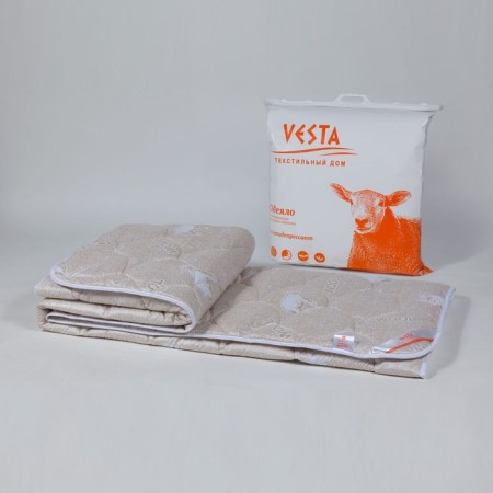 Winter blanket 172x205 cm, merinos wool, gloss-satin fabric, p/e 100%-1