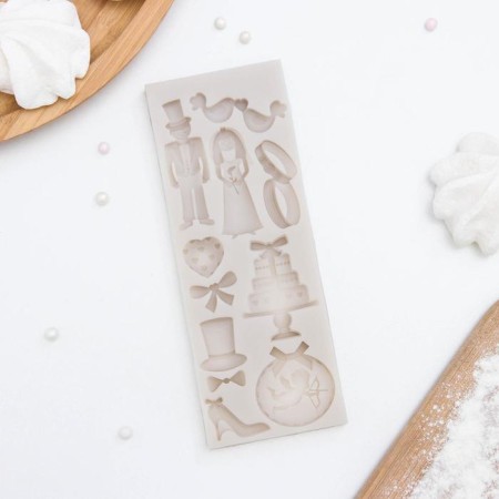 Mold "Wedding Attributics", silicone, 16 × 6 × 0.9 cm, color mix-6