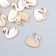 Decor for creativity metal, enamel "White Swan" gold 1.3x1.4 cm