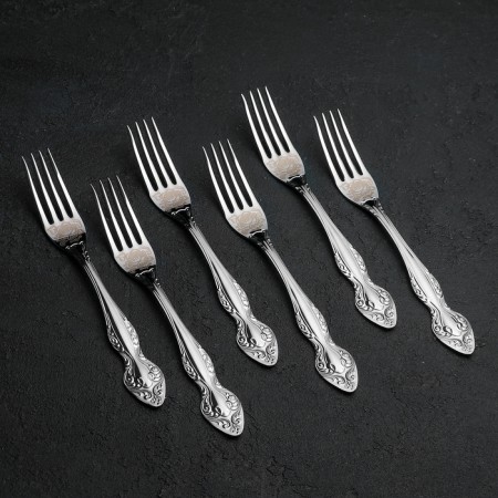 Set of cutlery "Slavyanka", 24 items, decorative box, silver color-5