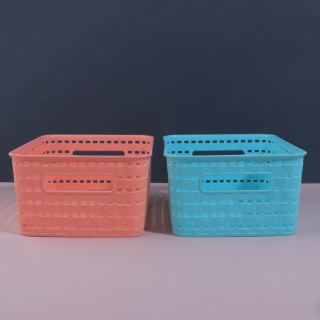 Organizer for storage, with handles, 1 section, 24.5 × 18.5 × 10.5 cm, color mix-7