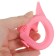 Silicone teether "swan", pink color, crush me