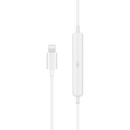 Hoco L7 headphones, wired, inserts, microphone, Lightning, 1.2 m, white-5