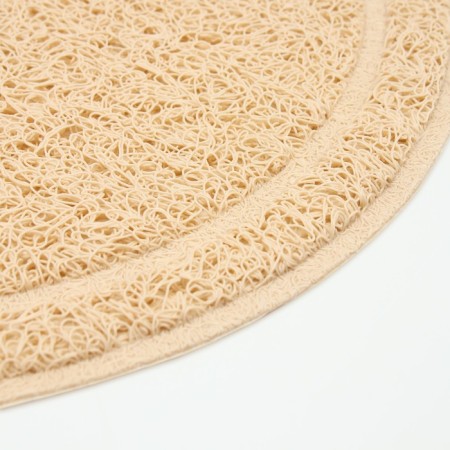 2-in-1 rug for a bowl/animal toilet two circles, 47 x 26 cm, beige-3