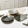 Ceramic plate "Stone", 20 x 5.5 cm, 600 ml, gray color