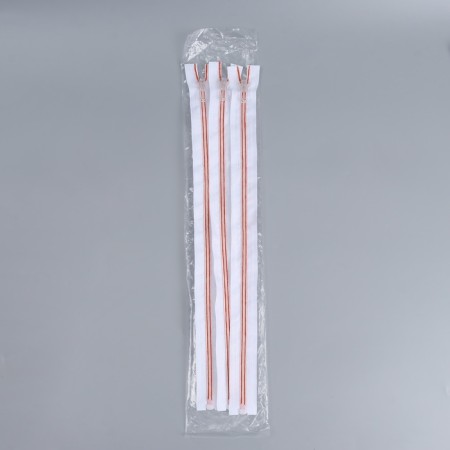 Lightning "Spiral", No. 5, detachable, castle machine, 40 cm, white/red color-2