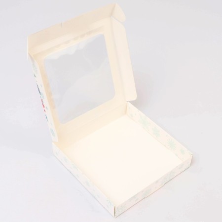 Gift box team with the window "Happy New Year!", 16 x 16 x 3 cm-4