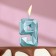 Candle in the cake on the skewer "Almaz", the number "9", blue, 4.8x2.6 cm