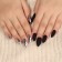 Patch nails, 12 pcs, with adhesive plates, the shape of the almonds, matte/chrome, black, silver