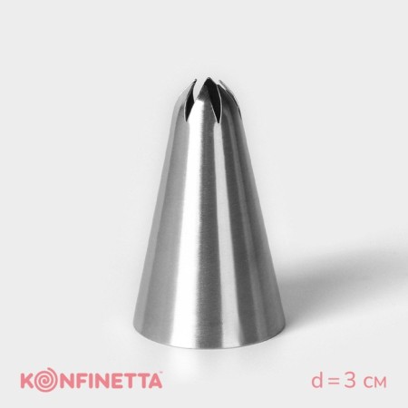 Konfinett Konfinett Nazadka “Closed Star”, D = 3 cm, Exit 0.3 cm, stainless steel