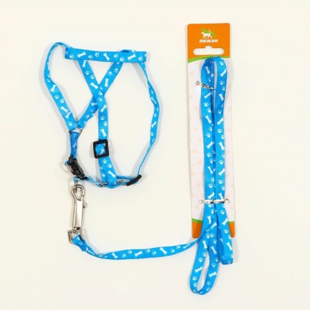Set "Classic", Kapron, leash 120 x 1 cm, fire 21-35 cm, blue-5