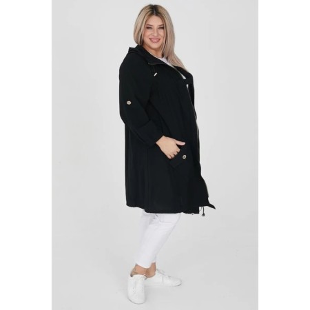 Cardigan female, size 56, black color-2