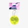 Reflective element "Lollows", bilateral, 5 × 5 cm, yellow color