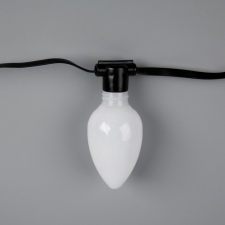 Smart garland “thread” 6 m with nozzles “matte bumps”, IP20, dark thread, 20 LED, glow RGB, USB-7