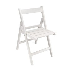 Folding chair, 780x530x395, white/array of birch