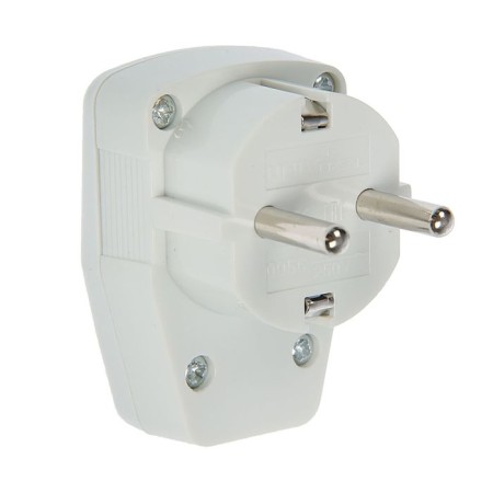 Fork with switch Universal, 16 a, with salary, white