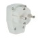 Fork with switch Universal, 16 a, with salary, white