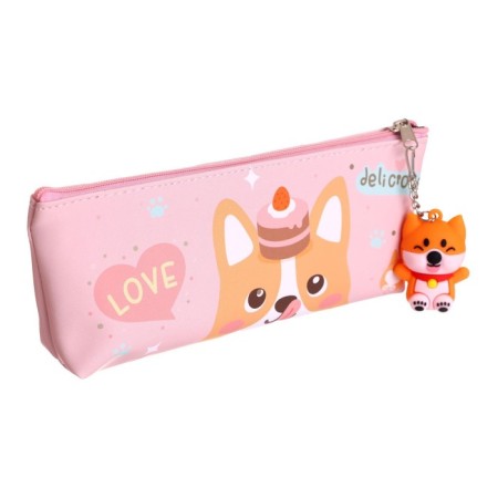 School Penal on a zipper, with a suspension, "dog", mix-1
