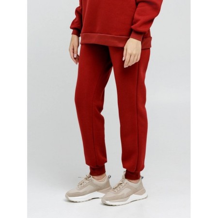 Women's pants with a company, size 56, burgundy color