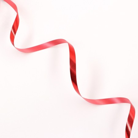 Plastic tape "Metal", 1.2cm x 45m, red-2