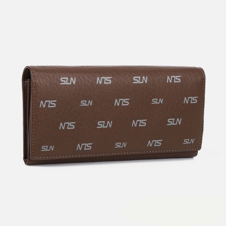 Women's wallet on magnets, brown color