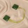 Picking for curtains "Square with sparkles", 3.5 × 3.5 cm, green color