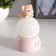 Nightlight "Bear" LED from batteries pink 6x6x10 cm Risalux