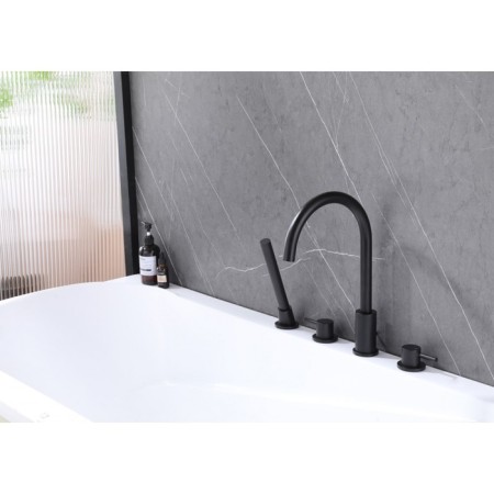 Bath mixer Abber Wasser Kreis AF8113B, on board the bath, shower, black-1