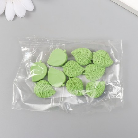 Decor for creativity plastic "Leaf-Gubka" 1.7x2.2 cm-3